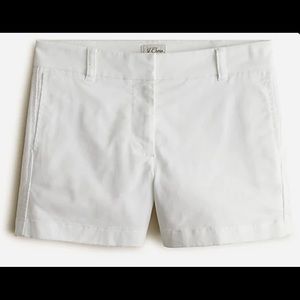 J.Crew 4” stretch chino shorts - white